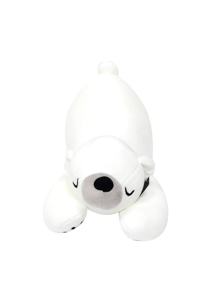DAISO Eng Hug Pillow - Bear - 17.32In (44Cm) White - Image 1